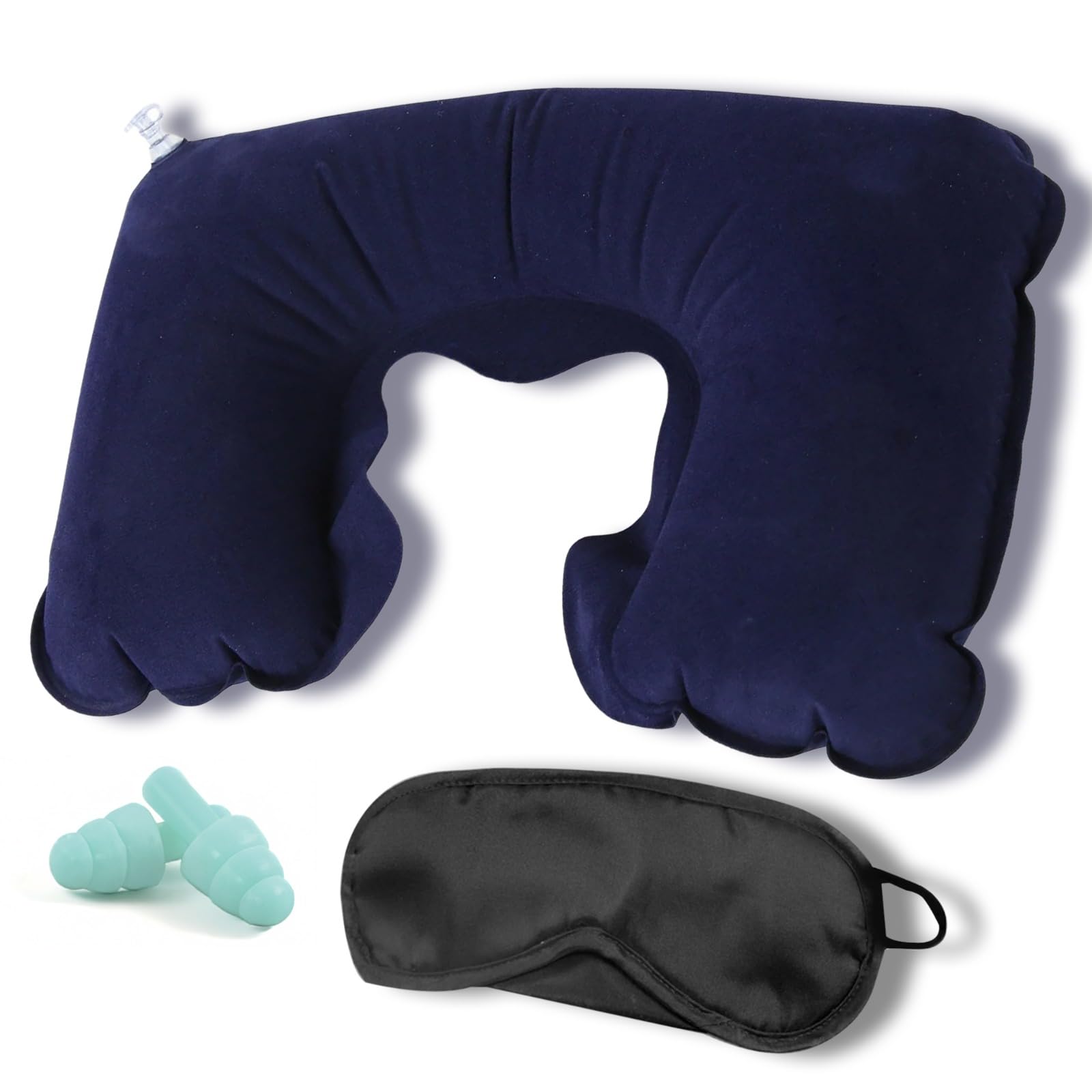 GUBB Travel Sleeping Kit - Transform Your Journey into a Restful Retreat with Inclusive Essentials: Sleeping Pillow for Comfortable Travel, Eye Cover Mask for Uninterrupted Sleep, and Noise Reduction Ear Plugs to Ensure Peaceful and Tranquil Rest Anywhere