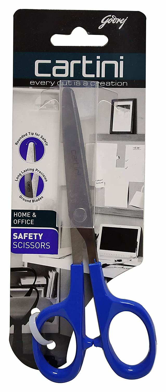 Godrej Cartini Safety Scissors - Blue (6264).jpeg
