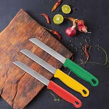 Godrej Cartini Handy Knife Set large - Red, Yellow, Green (6275)