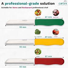 Godrej Cartini Handy Knife Set - Red, Yellow, Green (6273)