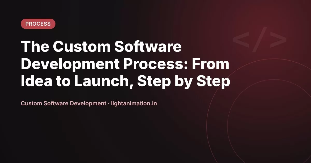 The Custom Software Development Process: From Idea to Launch, Step by Step