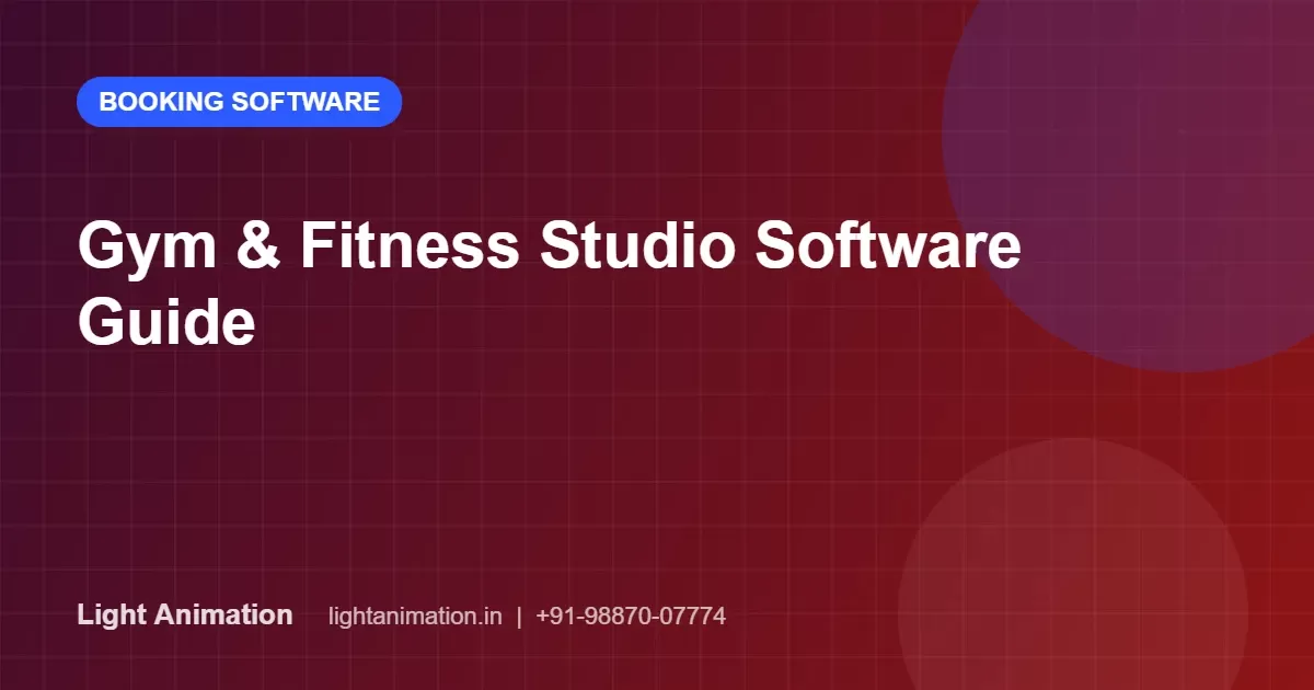 Gym and Fitness Studio Software: Memberships, Class Booking and Attendance