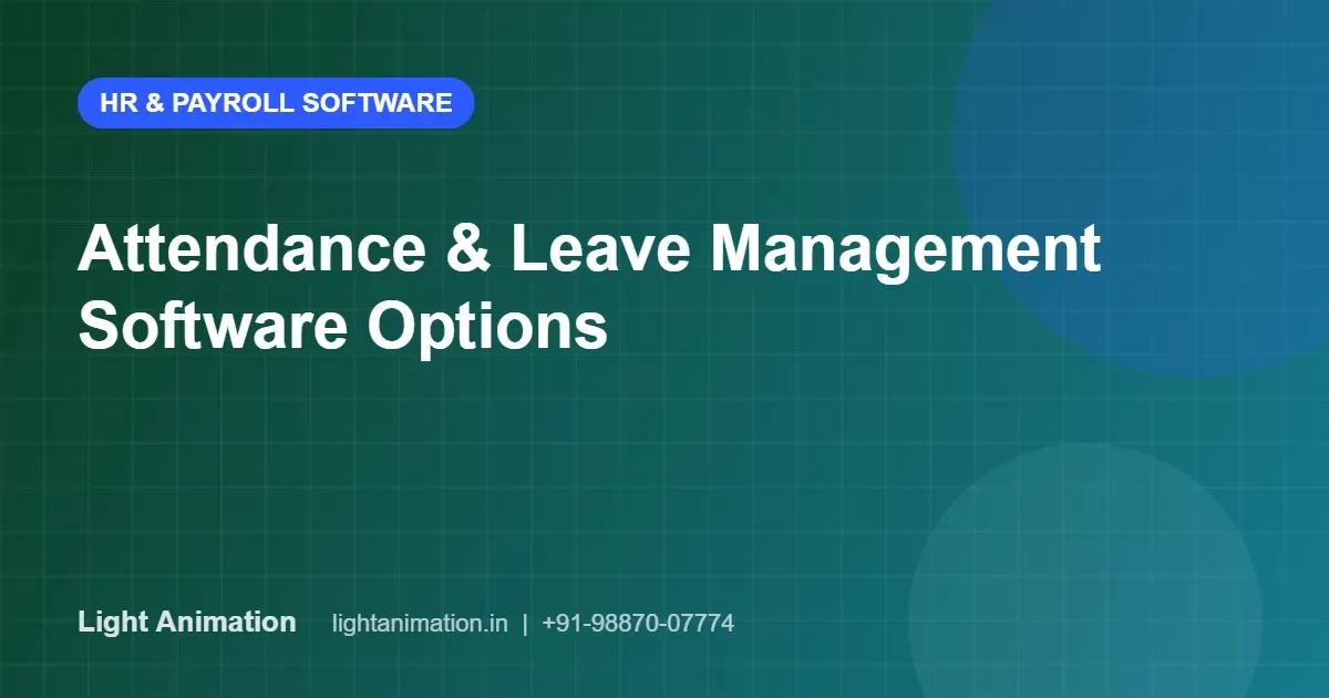 Simple Kpi Graphica Attendance & Leave Management Software Guide