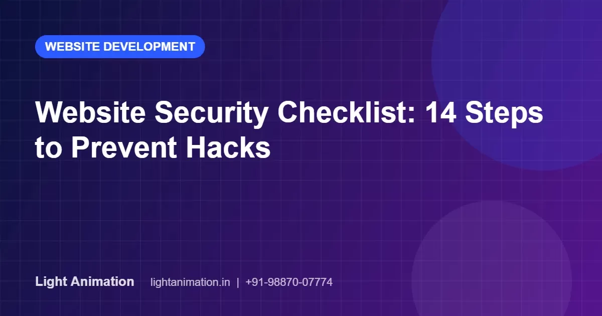 Simple Kpi Graphica Website Security Checklist for Small Businesses (2026)