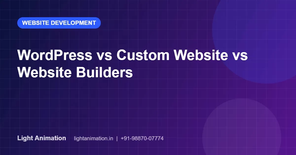 WordPress vs Custom Website vs Website Builders: Which Is Best for Your Business? WordPress vs Custom Website vs Website Builders: Which Is Best for Your Business?
