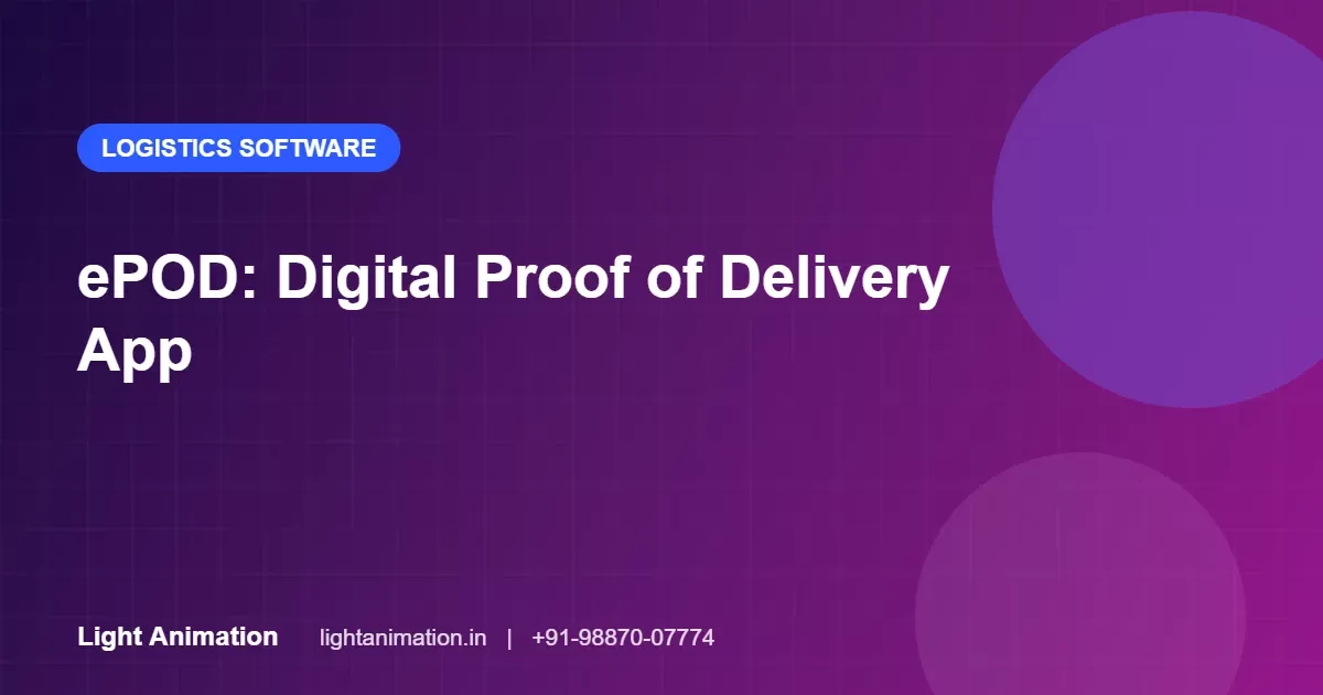 ePOD App: Digital Proof of Delivery With Photos, OTP and Signatures ePOD App: Digital Proof of Delivery With Photos, OTP and Signatures