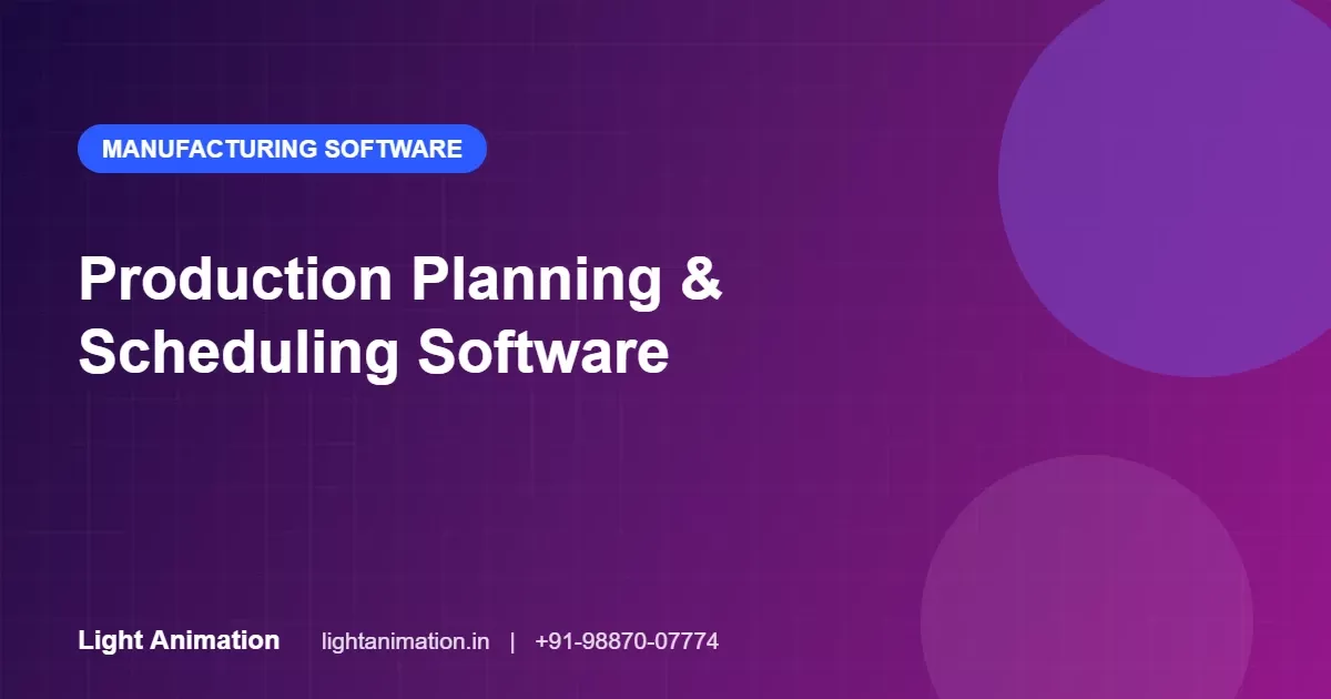 Production Planning and Scheduling Software: Meet Delivery Dates With Less Firefighting Production Planning and Scheduling Software: Meet Delivery Dates With Less Firefighting